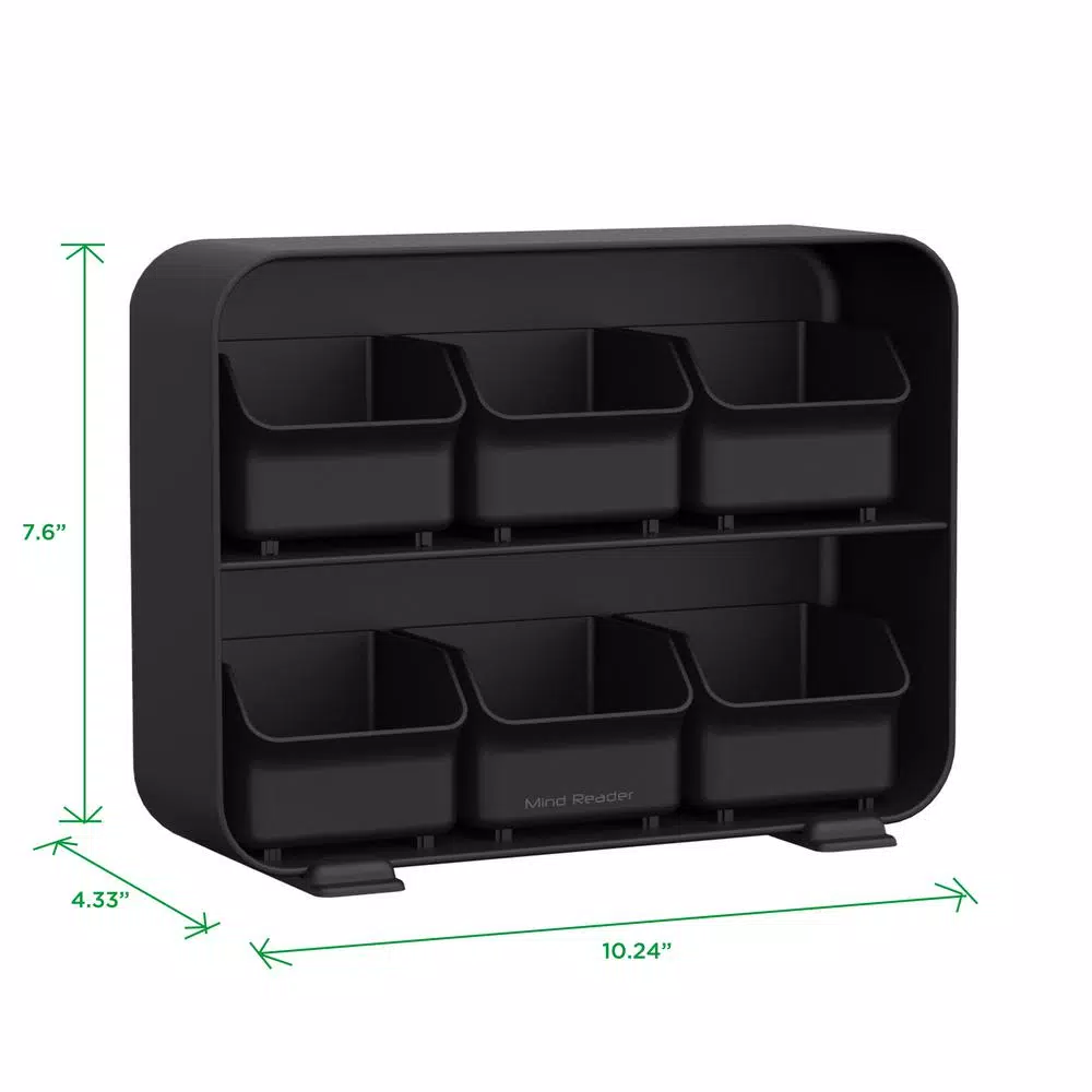 Mind Reader Clutch 6-Drawer 90-Bag Black Tea Bag Holder Coffee Makers Mind Reader Clutch 6-Drawer 90-Bag Black Tea Bag Holder -Costway Shop mind reader coffee accessories stborg blk fa 1000