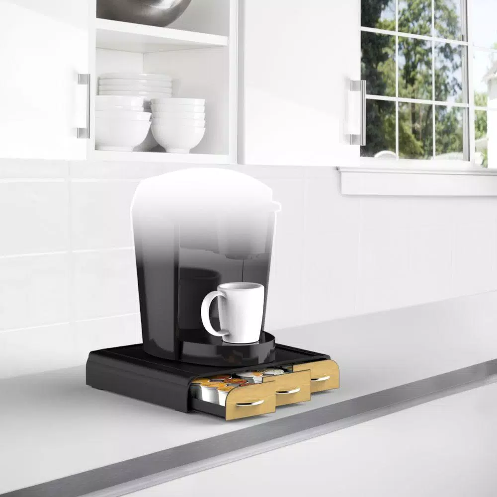 Coffee Makers Mind Reader Anchor 36-Capacity Black K-Cup Storage Drawer With Wood Veneer 7 Coffee Makers Mind Reader Anchor 36-Capacity Black K-Cup Storage Drawer With Wood Veneer - Image 5