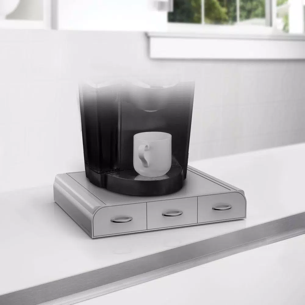 Mind Reader Anchor 36-Capacity Silver K-Cup Storage Drawer Coffee Makers Mind Reader Anchor 36-Capacity Silver K-Cup Storage Drawer -Costway Shop mind reader coffee accessories tray6 gry 64 1000