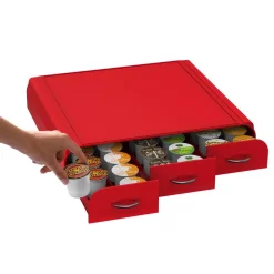 Coffee Makers Mind Reader Anchor 36-Capacity Red K-Cup Storage Drawer -Costway Shop mind reader coffee accessories tray6 red 1f 1000