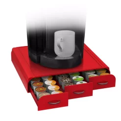 Coffee Makers Mind Reader Anchor 36-Capacity Red K-Cup Storage Drawer -Costway Shop mind reader coffee accessories tray6 red 76 1000