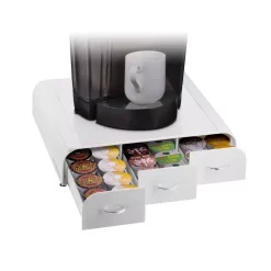 Coffee Makers Mind Reader Anchor 36-Capacity White K-Cup Storage Drawer -Costway Shop mind reader coffee accessories try01 wht 76 1000