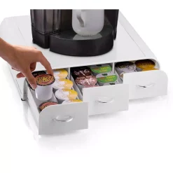 Coffee Makers Mind Reader Anchor 36-Capacity White K-Cup Storage Drawer -Costway Shop mind reader coffee accessories try01 wht c3 1000