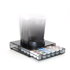 Coffee Makers Mind Reader Bam 36-Capacity Metal Mesh Coffee Pod Drawer In Black 6 Coffee Makers Mind Reader Bam 36-Capacity Metal Mesh Coffee Pod Drawer In Black -Costway Shop mind reader coffee accessories trymesh blk 44 1000