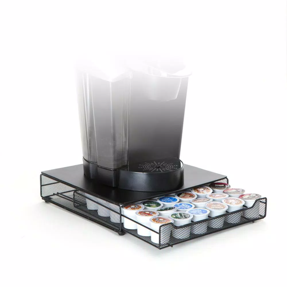 Mind Reader Bam 36-Capacity Metal Mesh Coffee Pod Drawer in Black Coffee Makers Mind Reader Bam 36-Capacity Metal Mesh Coffee Pod Drawer In Black -Costway Shop mind reader coffee accessories trymesh blk 44 1000
