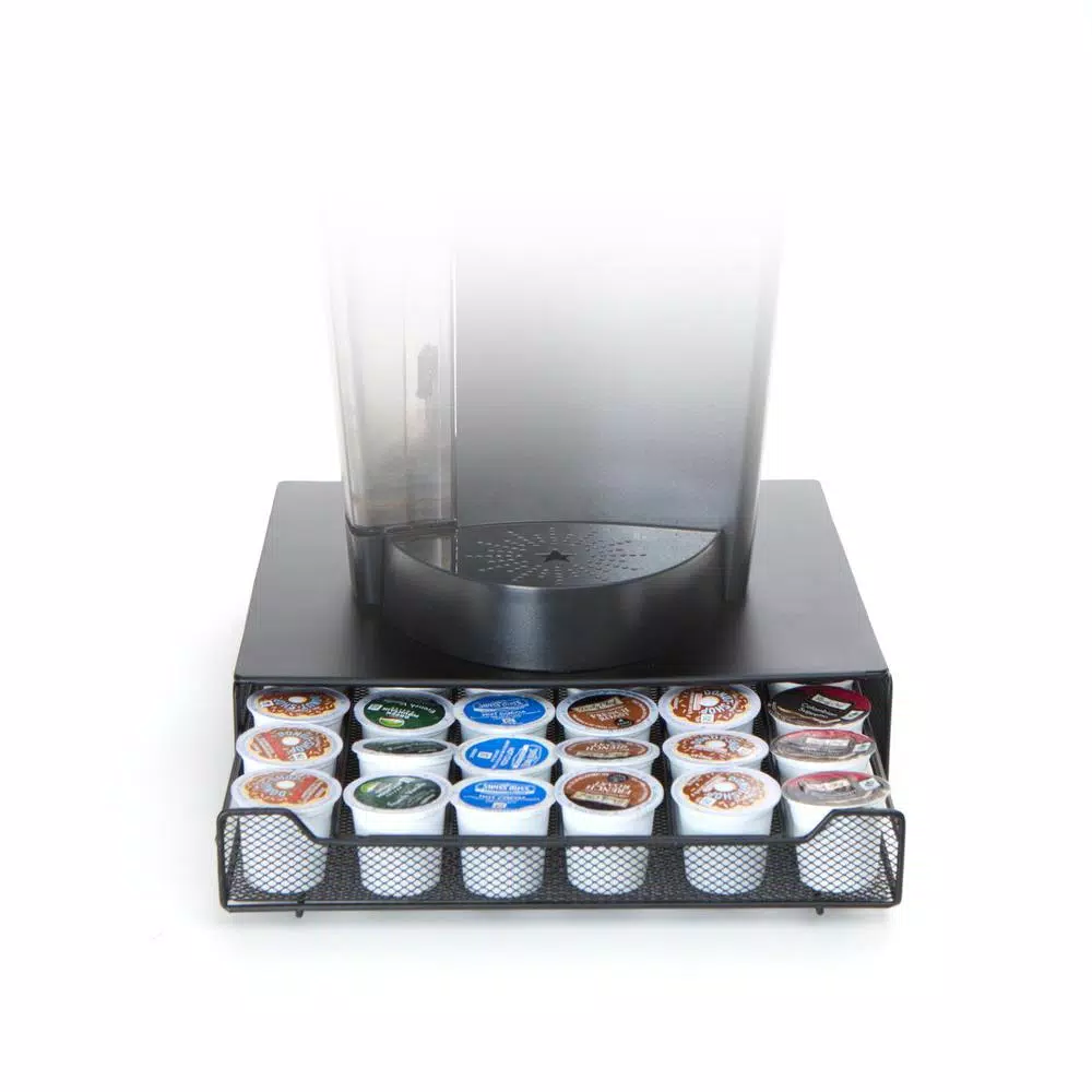 Mind Reader Bam 36-Capacity Metal Mesh Coffee Pod Drawer in Black Coffee Makers Mind Reader Bam 36-Capacity Metal Mesh Coffee Pod Drawer In Black -Costway Shop mind reader coffee accessories trymesh blk 64 1000