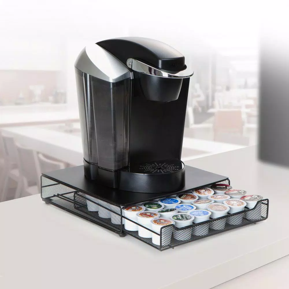 Mind Reader Bam 36-Capacity Metal Mesh Coffee Pod Drawer in Black Coffee Makers Mind Reader Bam 36-Capacity Metal Mesh Coffee Pod Drawer In Black -Costway Shop mind reader coffee accessories trymesh blk fa 1000