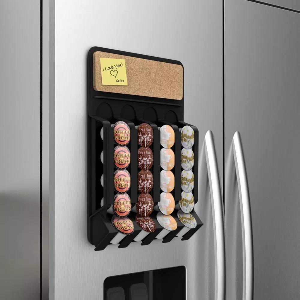 Mind Reader Mounty 20-Capacity Wall Mounted Black K-Cup Dispenser Coffee Makers Mind Reader Mounty 20-Capacity Wall Mounted Black K-Cup Dispenser -Costway Shop mind reader coffee accessories wmnt blk c3 1000