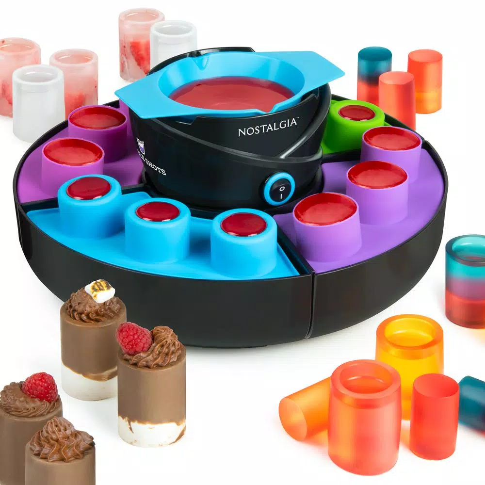 Nostalgia 40 W Multi-Colored Edible Shot and Cup Maker Dessert Makers Nostalgia 40 W Multi-Colored Edible Shot And Cup Maker -Costway Shop multicolored nostalgia specialty dessert makers sm12 31 1000