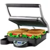 Electric Skillets & Indoor Grills Ovente GP1000BR 1500 W Brushed Nickel Non-Stick Panini Press
