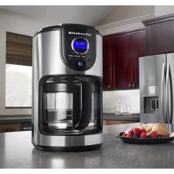 Coffee Makers KitchenAid 12-Cup Onyx Black Drip Coffee Maker With Glass Carafe 14 Coffee Makers KitchenAid 12-Cup Onyx Black Drip Coffee Maker With Glass Carafe -Costway Shop onyx black kitchenaid drip coffee makers kcm111ob c3 1000