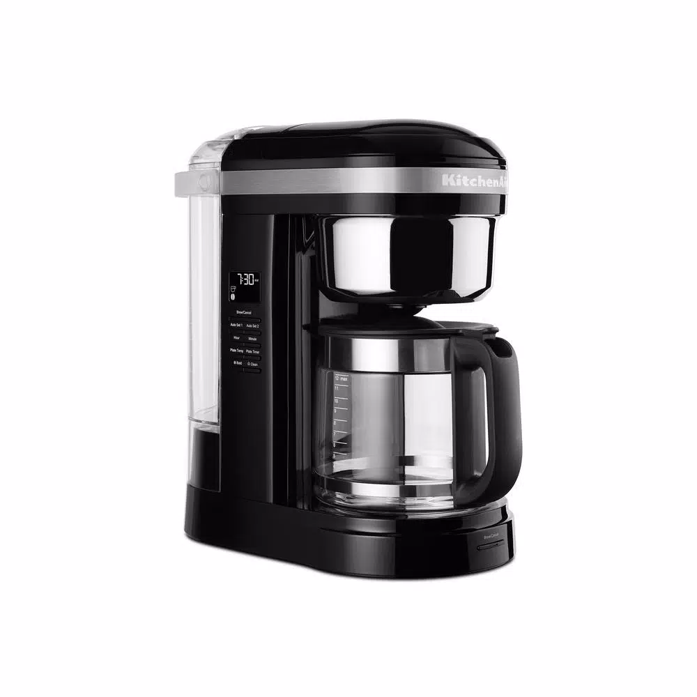 KitchenAid 12-Cup Onyx Black Drip Coffee Maker with Spiral Showerhead Coffee Makers KitchenAid 12-Cup Onyx Black Drip Coffee Maker With Spiral Showerhead -Costway Shop onyx black kitchenaid drip coffee makers kcm1208ob 64 1000