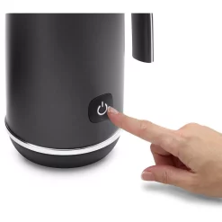 Coffee Makers DeLonghi 8.8 Oz. Matte Black Metal Electric Milk Frother With Non-Stick Interior 4 Coffee Makers DeLonghi 8.8 Oz. Matte Black Metal Electric Milk Frother With Non-Stick Interior -Costway Shop painted black metal body delonghi milk frothers emf1bk 4f 1000