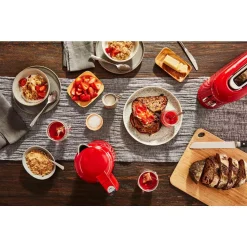 Electric Kettles KitchenAid 100-Year Limited Edition Queen Of Hearts 6.3-Cup Passion Red Electric Kettle -Costway Shop passion red kitchenaid electric kettles kek1565qhsd 44 1000