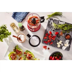 Food Processing KitchenAid 100-Year Limited Edition Queen Of Hearts 3.5-Cup 2-Speed Passion Red Food Processor -Costway Shop passion red kitchenaid food processors kfc3516qhsd 1f 1000