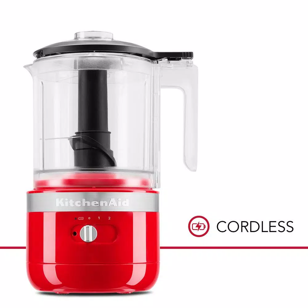 KitchenAid Cordless 5-Cup Passion Red Food Chopper Food Processing KitchenAid Cordless 5-Cup Passion Red Food Chopper -Costway Shop passion red kitchenaid food processors kfcb519pa c3 1000