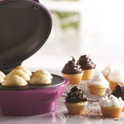 Electric Skillets & Indoor Grills Brentwood Appliances Purple Mini Cupcake Maker -Costway Shop pink brentwood appliances indoor grills ts 252 1f 1000