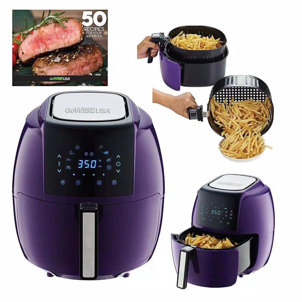 GoWISE USA 8-in-1 5.8 Qt. Plum Electric Air Fryer with Recipe Book Air Fryers GoWISE USA 8-in-1 5.8 Qt. Plum Electric Air Fryer With Recipe Book -Costway Shop plum gowise usa air fryers gw22746 1f 1000