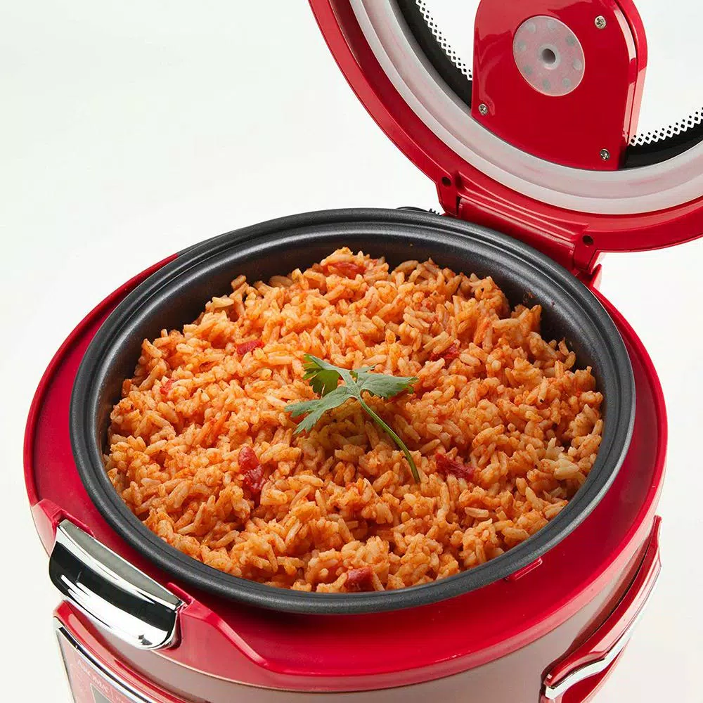 Cookers AROMA 20-Cup Red Rice Cooker With Glass Lid 8 Cookers AROMA 20-Cup Red Rice Cooker With Glass Lid - Image 6