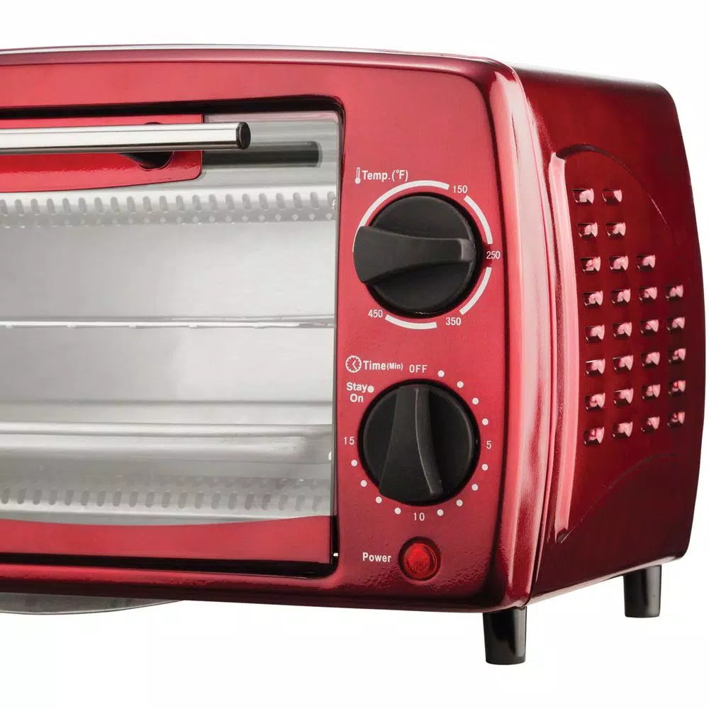 Toasters Brentwood 4-Slice Red Toaster Oven 6 Toasters Brentwood 4-Slice Red Toaster Oven - Image 4