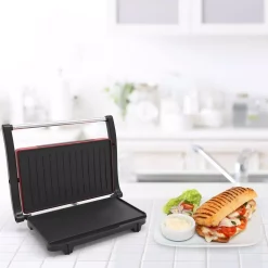 Electric Skillets & Indoor Grills Chef Buddy 760 W Red Non-Stick Panini Press 5 Electric Skillets & Indoor Grills Chef Buddy 760 W Red Non-Stick Panini Press -Costway Shop red chef buddy panini presses hw031023 1f 1000