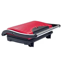 Electric Skillets & Indoor Grills Chef Buddy 760 W Red Non-Stick Panini Press