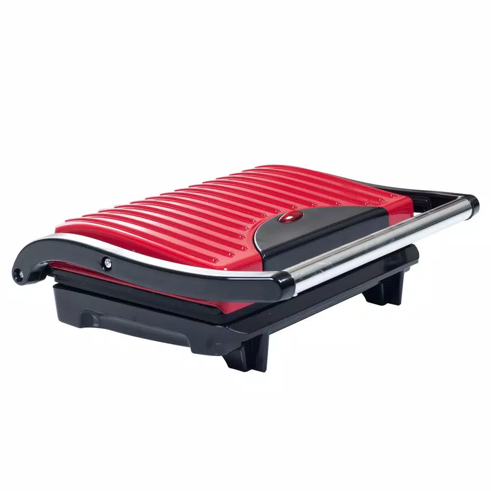 Chef Buddy 760 W Red Non-Stick Panini Press Electric Skillets & Indoor Grills Chef Buddy 760 W Red Non-Stick Panini Press -Costway Shop red chef buddy panini presses hw031023 64 1000