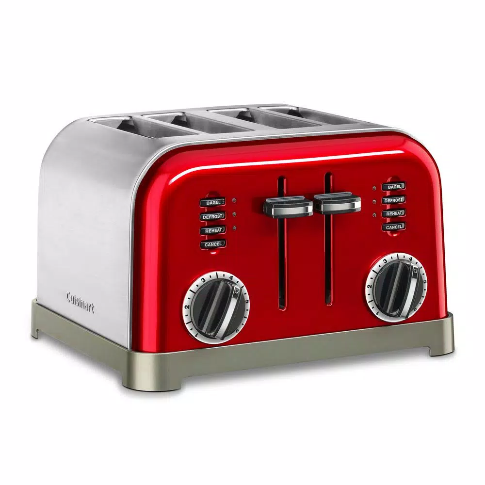 Cuisinart Classic Series 4-Slice Red Wide Slot Toaster with Crumb Tray Toasters Cuisinart Classic Series 4-Slice Red Wide Slot Toaster With Crumb Tray -Costway Shop red cuisinart pop up toasters cpt 180mrp1 c3 1000