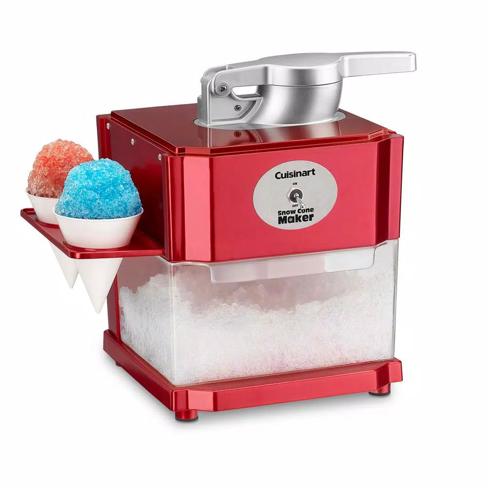 Dessert Makers Cuisinart 20 Oz. Red Countertop Snow Cone Machine 4 Dessert Makers Cuisinart 20 Oz. Red Countertop Snow Cone Machine - Image 2