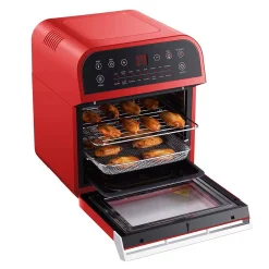 Toasters GoWISE USA 1600 W Red Rotisserie Oven And 12.7 Qt. Electric Air Fryer -Costway Shop red gowise usa toaster ovens gw44801 1f 1000