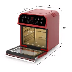 Toasters GoWISE USA 1600 W Red Rotisserie Oven And 12.7 Qt. Electric Air Fryer -Costway Shop red gowise usa toaster ovens gw44801 44 1000