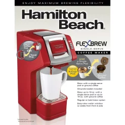 Coffee Makers Hamilton Beach 1-Cup Red FlexBrew Coffee Maker -Costway Shop red hamilton beach drip coffee makers 49945 fa 1000