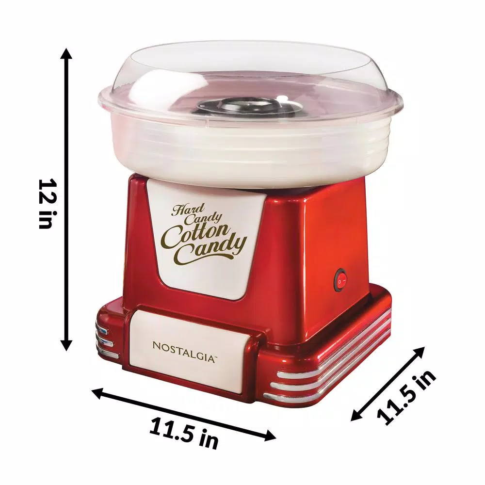 Dessert Makers Nostalgia Retro Red Hard And Sugar Free Cotton Candy Maker With Cotton Candy Cones 4 Dessert Makers Nostalgia Retro Red Hard And Sugar Free Cotton Candy Maker With Cotton Candy Cones - Image 2