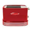 Toasters Nostalgia Retro Series 2-Slice Red Wide Slot Bagel Toaster With Crumb Tray And Shade Settings -Costway Shop red nostalgia pop up toasters rtos200 64 1000
