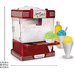 Dessert Makers Nostalgia Retro 300 Oz. Red Countertop Snow Cone Machine -Costway Shop red nostalgia snow cone machines rsm 602 1f 1000