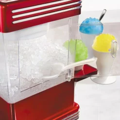 Dessert Makers Nostalgia Retro 300 Oz. Red Countertop Snow Cone Machine -Costway Shop red nostalgia snow cone machines rsm 602 44 1000