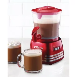 Dessert Makers Nostalgia Retro 600 W Hot Chocolate Maker -Costway Shop red nostalgia specialty dessert makers hcm700retrored 1f 1000