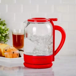 Electric Kettles Ovente 6.3-Cup Red Glass Electric Kettle With ProntoFill Technology – Fill Up With The Lid On 10 Electric Kettles Ovente 6.3-Cup Red Glass Electric Kettle With ProntoFill Technology – Fill Up With The Lid On -Costway Shop red ovente electric kettles kg516r 31 1000