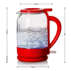 Electric Kettles Ovente 6.3-Cup Red Glass Electric Kettle With ProntoFill Technology – Fill Up With The Lid On 9 Electric Kettles Ovente 6.3-Cup Red Glass Electric Kettle With ProntoFill Technology – Fill Up With The Lid On -Costway Shop red ovente electric kettles kg516r 76 1000