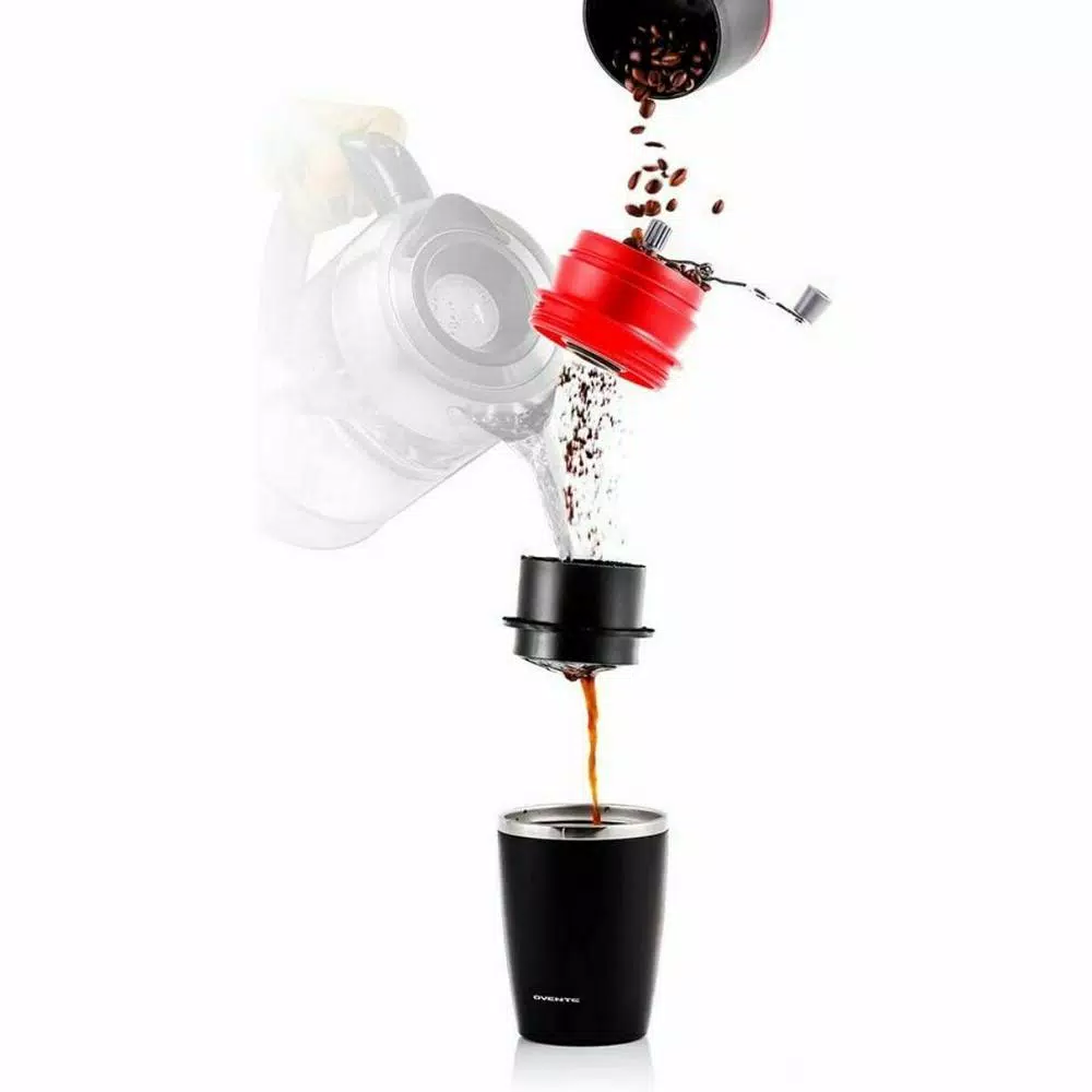 Ovente Single Serve Red Coffee Grinder, French Press, 2-in-1 Carafe Coffee Maker Machine, With Insulated Cup Coffee Makers Ovente Single Serve Red Coffee Grinder, French Press, 2-in-1 Carafe Coffee Maker Machine, With Insulated Cup -Costway Shop red ovente french presses cmb281r 44 1000