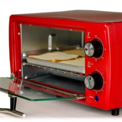 Toasters Ovente 700-Watt 4-Slice Red Electric Toaster Oven With Timer Knob And Tempered Glass Door Cool-Touch Handle, Includes LED Light 4 Toasters Ovente 700-Watt 4-Slice Red Electric Toaster Oven With Timer Knob And Tempered Glass Door Cool-Touch Handle, Includes LED Light -Costway Shop red ovente toaster ovens to6895r 4f 1000