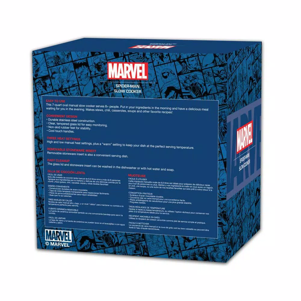 Cookers Uncanny Brands Marvel Spider-Man 7qt. Red Slow Cooker 8 Cookers Uncanny Brands Marvel Spider-Man 7qt. Red Slow Cooker - Image 6