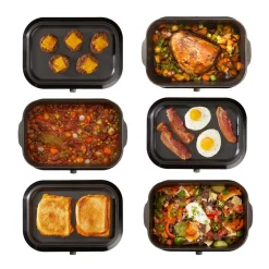 Cookers West Bend 5 Qt. Red Non-Stick Versatility Slow Cooker With 5-Temperature Settings Includes Travel Lid And Thermal Tote -Costway Shop red west bend slow cookers 87905r fa 1000