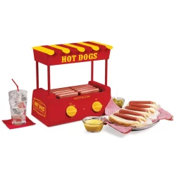 Electric Skillets & Indoor Grills Nostalgia Red 8-Hot Dog Roller And 6-Bun Warmer 10 Electric Skillets & Indoor Grills Nostalgia Red 8-Hot Dog Roller And 6-Bun Warmer -Costway Shop red yellow nostalgia indoor grills hdr8ry 31 1000