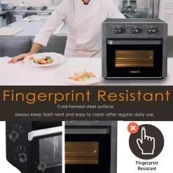 Air Fryers Boyel Living 19 Qt. Sandy Grey Cold-formed Steel Air Fryer Toaster Oven With Air Fry Air Roast Toast Broil Bake Function -Costway Shop sandy grey boyel living air fryers ty kcv18wl gray fa 1000