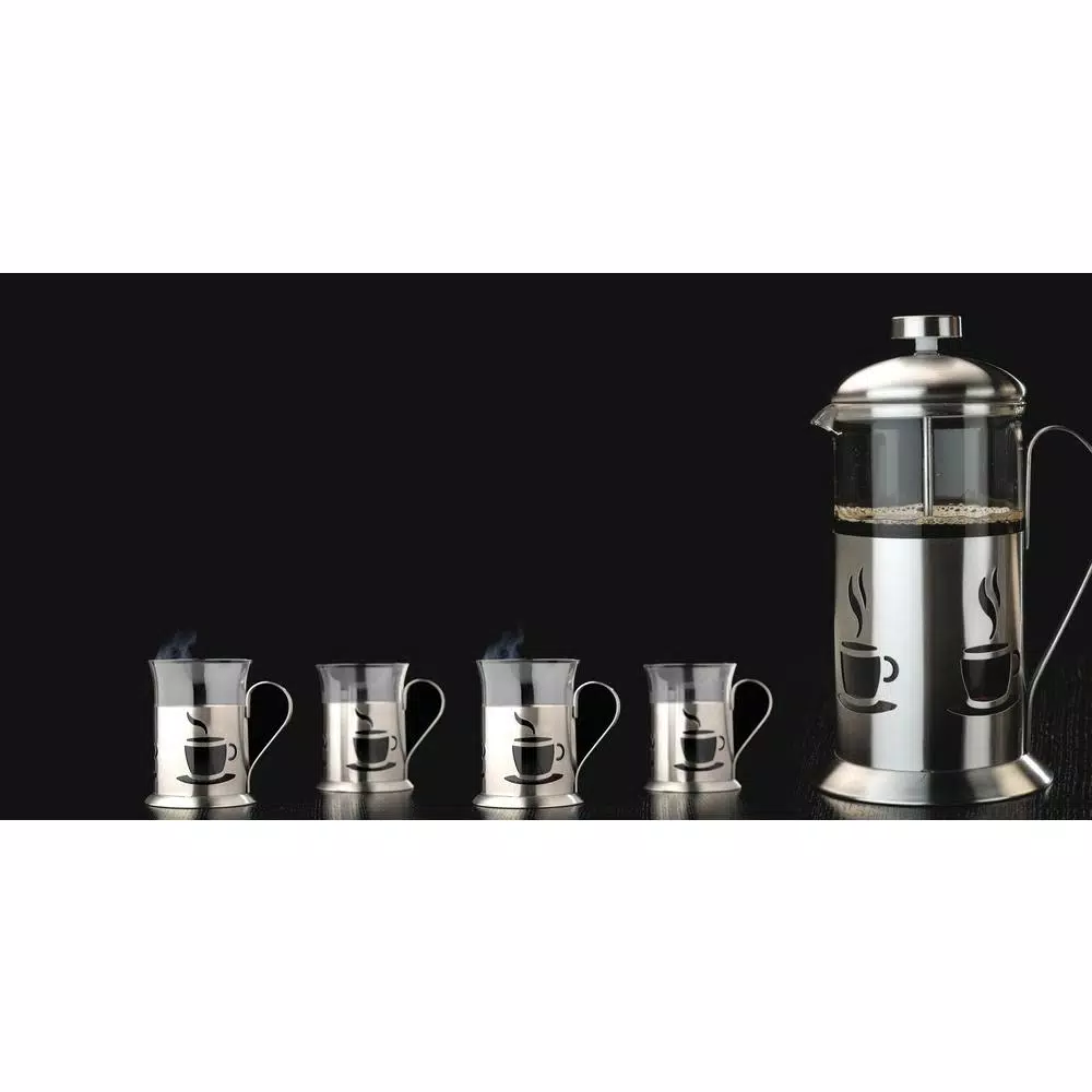 BergHOFF CooknCo 2.5-Cup Stainless Steel and Glass French Press Coffee Makers BergHOFF CooknCo 2.5-Cup Stainless Steel And Glass French Press -Costway Shop silver berghoff french presses 2211100 1f 1000