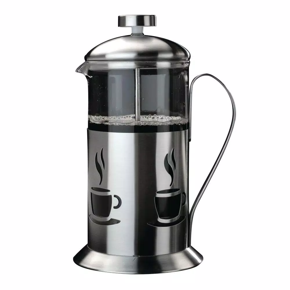 BergHOFF CooknCo 2.5-Cup Stainless Steel and Glass French Press Coffee Makers BergHOFF CooknCo 2.5-Cup Stainless Steel And Glass French Press -Costway Shop silver berghoff french presses 2211100 64 1000
