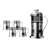Coffee Makers BergHOFF French Press 5-Piece Coffee Set -Costway Shop silver berghoff french presses 2212561 64 1000