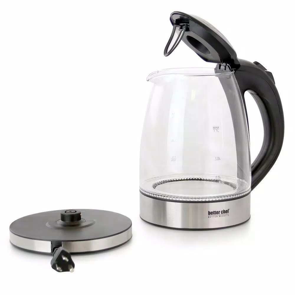 Electric Kettles Better Chef 7-Cup Glass And Stainless Steel Cordless Electric Tea Kettle - Image 4