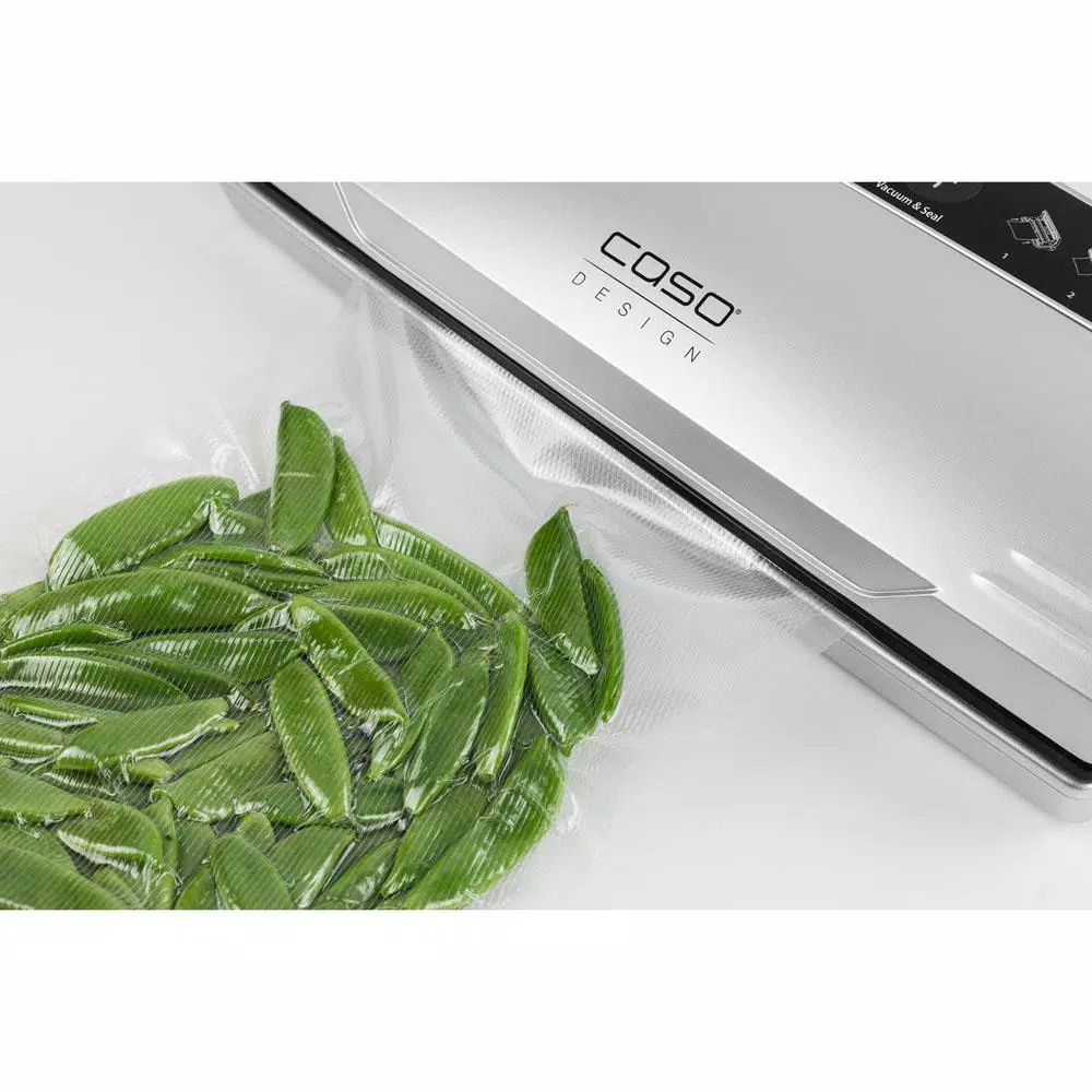 Food Processing CASO VC 200 Black And Silver Food Vacuum Sealer With Fold-Out Cutter, Roll Box And Vacuum Bag Set 4 Food Processing CASO VC 200 Black And Silver Food Vacuum Sealer With Fold-Out Cutter, Roll Box And Vacuum Bag Set - Image 2